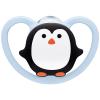 Нук Силиконовая пустышка Space ортодонтической формы "Пингвин" размер 1, 0-6 месяцев (Nuk, Соски-пустышки и аксессуары) фото 1