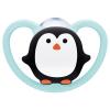 Нук Силиконовая пустышка Space ортодонтической формы "Пингвин" размер 2, 6-18 месяцев (Nuk, Соски-пустышки и аксессуары) фото 1