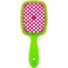 Щетка Superbrush с закругленными зубчиками салатово-малиновая, 20,3 х 8,5 х 3,1 см
