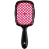 Щетка Superbrush с закругленными зубчиками черно-розовая, 17,5 х 7 х 3 см