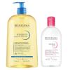 Bioderma Набор бестселлеров для очищения лица и тела масло для душа 1 л  мицеллярная вода 500 мл. фото