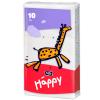 Носовые платочки 3-слойные Happy, 10 шт