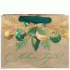  Пакет крафтовый горизонтальный «Новогодний изумруд», 23 х 18 х 10 см (Подарочная упаковка, Пакеты) фото 2