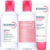 Биодерма Программа Sensibio очищение и основной уход: мицеллярная вода 250 мл + лосьон 250 мл + легкий крем 40 мл (Bioderma, Sensibio) фото 6
