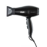 Компактный фен Simple Black с ионизацией, 2 насадки (Фены)