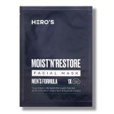 Тканевая увлажняющая маска для сухой и чувствительной кожи Moist'n'Restore, 20 г (Heros)