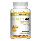 Комплекс "Омега 3 + витамин D3" 1350 мг, 120 мягких капсул (Омега)