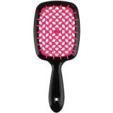 Щетка Superbrush с закругленными зубчиками черно-розовая, 17,5 х 7 х 3 см (Щетки)