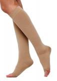 Гольфы компрессионные с открытым мыском, II класс компрессии, размер 6, кремовые (1 пара) (Компрессионные гольфы)