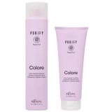 Набор "Для окрашенных волос": шампунь 250 мл + кондиционер 250 мл (Purify)