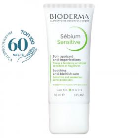 Bioderma Увлажняющий успокаивающий крем для проблемной кожи Sensitive, 30 мл. фото