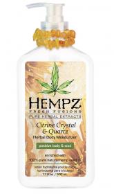 Hempz Увлажняющее молочко с мерцающим эффектом для тела Citrine Crystal  Quartz Body Moisturizer, 500 мл. фото