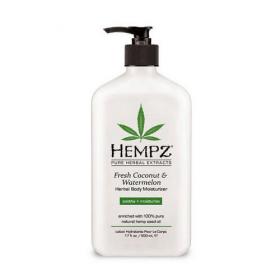 Hempz Молочко для тела увлажняющее Fresh Coconut  Watermelon Herbal Body Moisturizer, 500 мл. фото