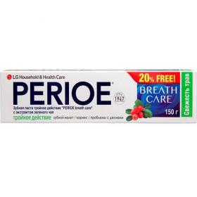 Perioe Зубная паста тройное действие breath care с экстрактом зеленого чая 150 гр. фото