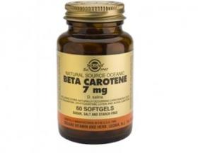 Solgar Бета-каротин, антиаксидант витаним А 7мг 60 капсул. фото