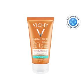 Vichy Солнцезащитная матирующая эмульсия Dry Touch для жирной кожи лица SPF 30, 50 мл. фото
