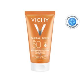 Vichy Солнцезащитная матирующая эмульсия Dry Touch для жирной кожи лица SPF 50, 50 мл. фото