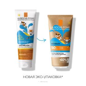 La Roche-Posay Гель для лица и тела с технологией нанесения на влажную кожу SPF 50 в эко-упаковке Dermo-pediatrics, 200 мл. фото