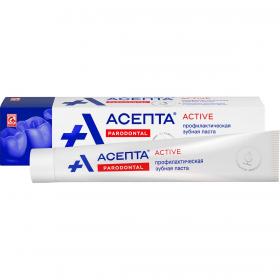 Асепта Лечебно-профилактическая зубная паста Active, 75 мл. фото