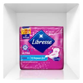 Libresse Прокладки Ultra Normal Deo с мягкой поверхностью 10  штук. фото