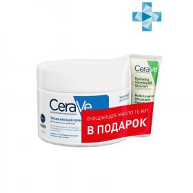 CeraVe Набор увлажняющий крем 340 г  увлажняющее очищающее масло 15 мл. фото