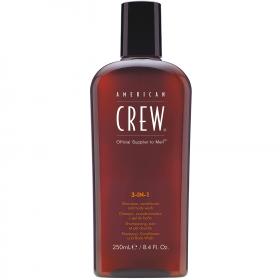 American Crew Шампунь, кондиционер и гель для душа Classic 3 in 1, 250 мл. фото
