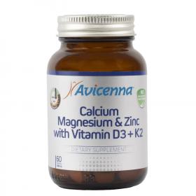 Avicenna Комплекс Кальций, магний, цинк с витамином Д3К2, 60 капсул. фото