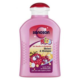 Sanosan Kids Гель для душа и шампунь с ароматом малины 200 мл. фото