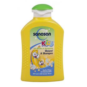 Sanosan Kids Гель для душа и шампунь с ароматом банана 200 мл. фото