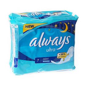 Always Олвейс,  Женские гигиенические прокладки Ultra Night Single. фото