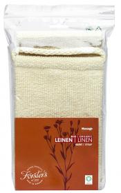 Foersters Массажная полосатая мочалка из органического хлопка и органического льна. фото