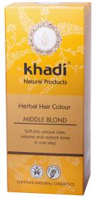Khadi Растительная краска для волос средний блондин 100 г. фото