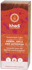 Khadi Растительная краска для волос хна, амла и ятрофа 100 г. фото
