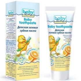 Baby line Детская зубная паста гелевая со вкусом апельсина, 2-10 лет, 75 мл. фото
