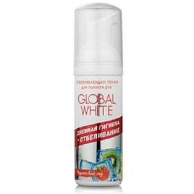 Global White Отбеливающая пенка для полости рта, со вкусом фруктовый лед  50 мл. фото