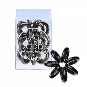 Invisibobble Резинка для волос True Black с подвесом черный 3 шт.. фото