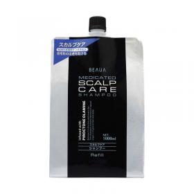 Kumano Cosmetics Шампунь для лечения кожи головы Medicated Sculp Care Shampoo Beaua, сменный блок 1000 мл. фото