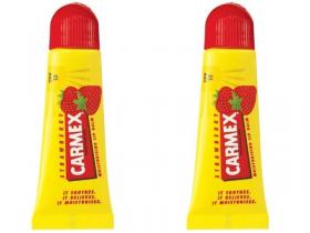 Carmex Набор Бальзам для губ с ароматом клубники с защитой SPF15 10 гр2 штуки. фото