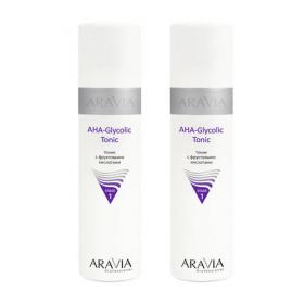 Aravia Professional Комплект тоник с фруктовыми кислотами AHA -Glycolic Tonic 2 шт х 250 мл. фото