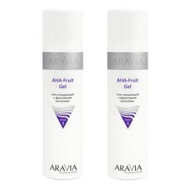 Aravia Professional Комплект гель очищающий с фруктовыми кислотами AHA - Fruit Gel, 2 шт х 250 мл. фото