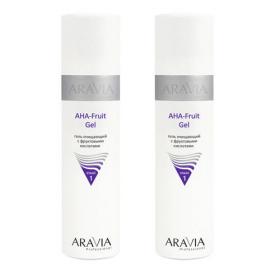 Aravia Professional Комплект гель очищающий с фруктовыми кислотами AHA - Fruit Gel, 2 шт х 250 мл. фото