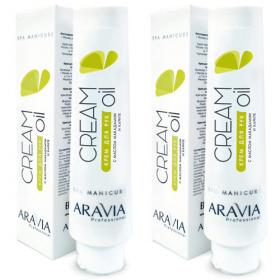 Aravia Professional Комплект Крем для рук Cream Oil с маслом макадамии и карите, 2 шт х 100 мл. фото