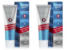 Global White Набор Зубная паста Whitening Max Shine Отбеливающая 30 мл2 штуки. фото