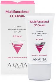 Aravia Professional СС-крем защитный SPF-20 Multifunctional CC Cream Sand 02, 50 мл. фото