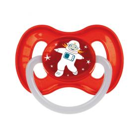 Canpol Пустышка круглая латексная, 6-18 Space, цвет красный, 1 шт. фото