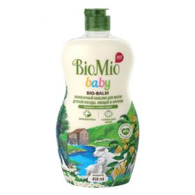 BioMio Средство для мытья посуды Baby бальзам для мытья детской посуды Ромашка и иланг-иланг 450 мл. фото