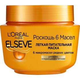 Loreal Paris Маска для волос Роскошь 6 масел питательная, 300 мл. фото