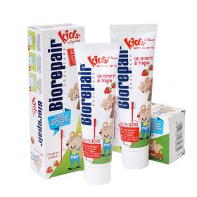 Biorepair Набор Biorepair Детский Детская зубная паста для детей 0-6 лет Biorepair Kids Strawberry, 50 мл х 2 шт.. фото