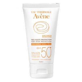 Avene Солнцезащитный крем SPF 50 с минеральным экраном 50 мл. фото