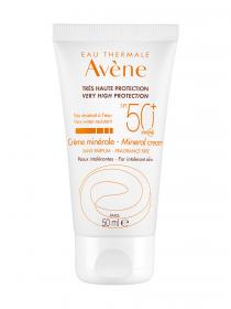 Avene Солнцезащитный крем с минеральным экраном SPF 50, 50 мл. фото